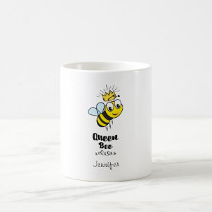 Queen Bee Leuke Bumble Bee met Kroon Gepersonalise Koffiemok
