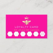 Queen bee logo-loyaliteitskaart visitekaartje (Voorkant)