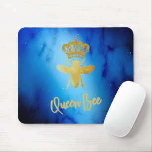 QUEEN BEE modern muismatje goud & blauw bestseller Muismat