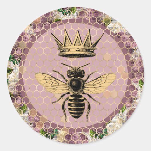 Queen Bee & Mystic Rozen Ronde Sticker (Voorkant)