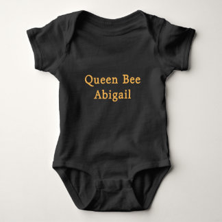 Queen Bee [Name] Zwart en Geel Romper