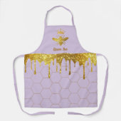 Queen Bee op lavendel lila schort (Voorkant)