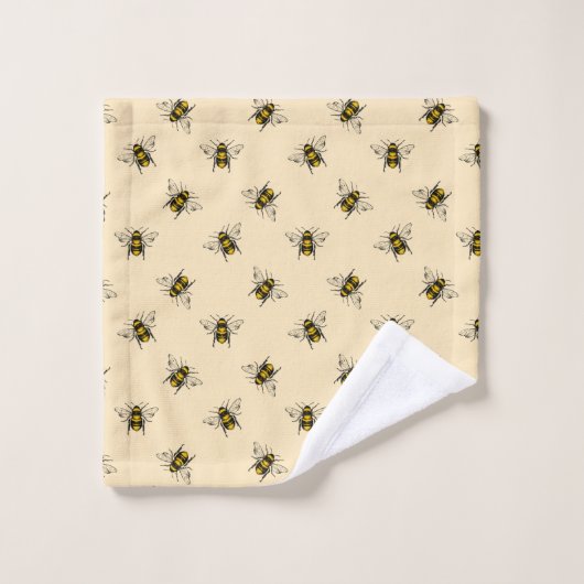 Queen Bee Pattern Bad Handdoek (Wasdoekje)