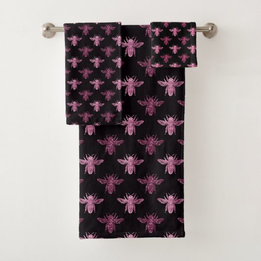 Queen Bee Pattern Bad Handdoek (Insitu)
