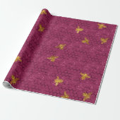 Queen Bee Pattern Cadeaupapier (Uitgerold)