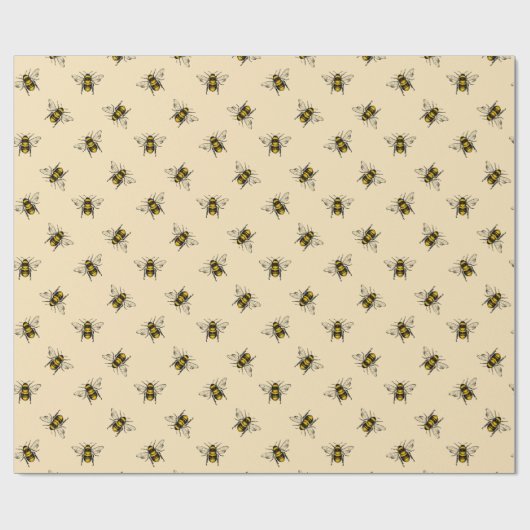 Queen Bee Pattern Cadeaupapier (Vlak)