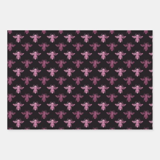 Queen Bee Pattern Inpakpapier Vel (Voorkant 2)