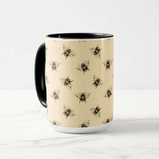 Queen Bee Pattern Mok (Voorkant links)