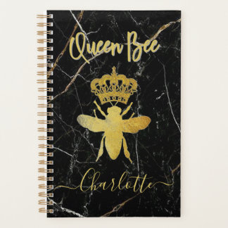 QUEEN BEE personnalisée Marbre noir Or Non datée A