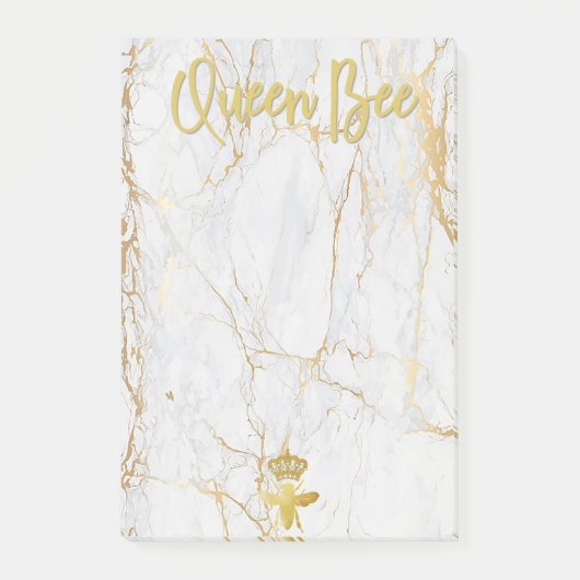 QUEEN BEE Post-it Notes - Goudmarmer (Voorkant)