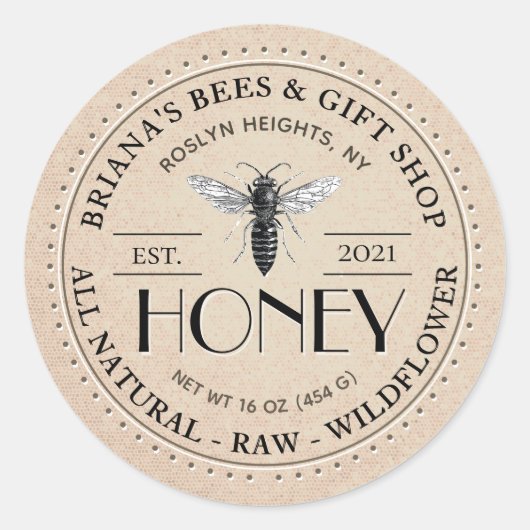 Queen Bee Raw Tous Sticker Fleur sauvage naturel M (Devant)