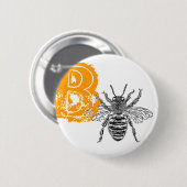 Queen Bee Ronde Button 5,7 Cm (Voorkant /achterkant)