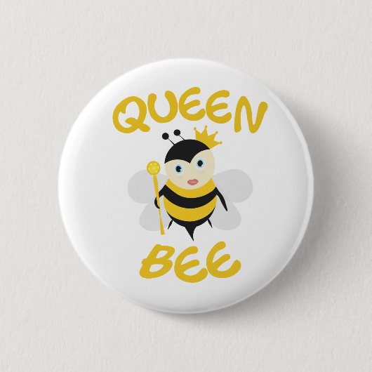 Queen Bee Ronde Button 5,7 Cm (Voorkant)
