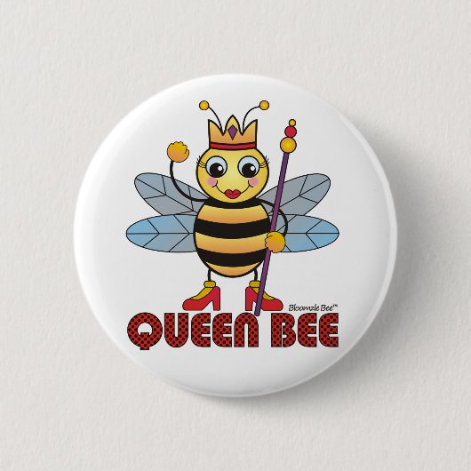 Queen Bee Ronde Button 5,7 Cm (Voorkant)