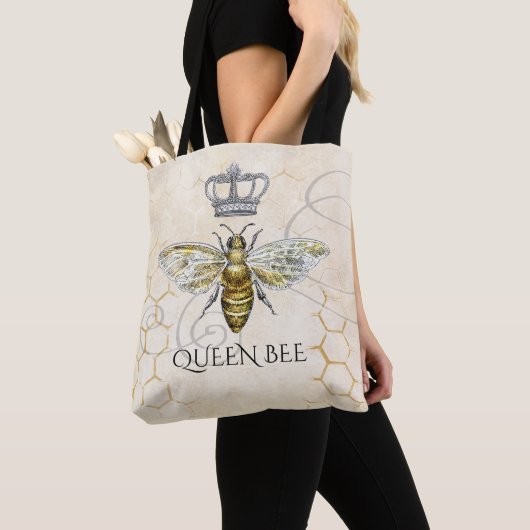 Queen Bee Royal Crown Honeycomb Beige Draagtas (Dichtbij)