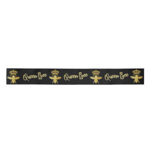 QUEEN BEE SATIN RIBBON BLACK LINT