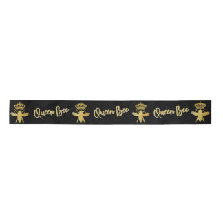 QUEEN BEE SATIN RIBBON BLACK LINT