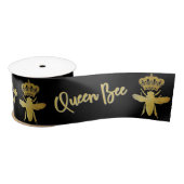QUEEN BEE SATIN RIBBON BLACK LINT (Spoel)