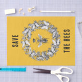 Queen Bee Save the Bees Vlinder Krans Geel Tissuepapier (Craft)