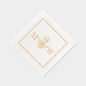 Queen Bee W/ Couronne #2Couple 2 Monogramme initia (Droite)