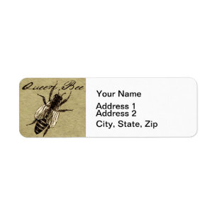 Queen Bee Wildlife Bug Insect Etiket