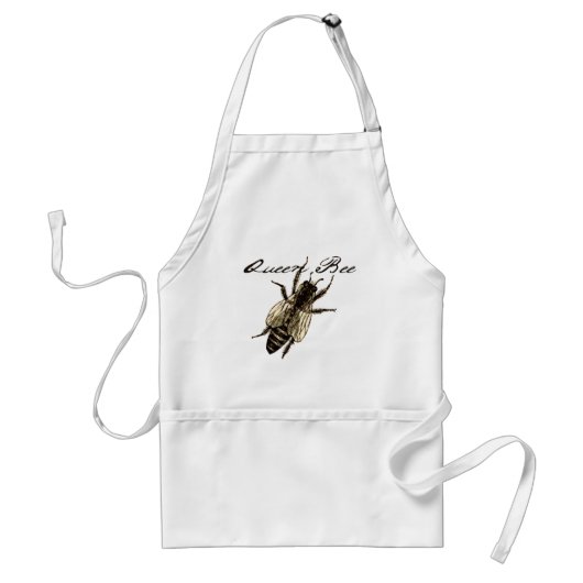 Queen Bee Wildlife Bug Insect Standaard Schort (Voorkant)
