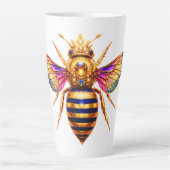 Queen Bee With Crown Latte Mok (Voorkant)