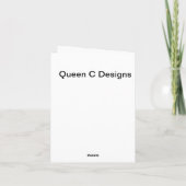 Queen Birdie Note Kaart Design (Achterkant)