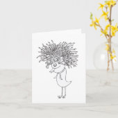Queen Birdie Note Kaart Design (Gele Bloem)