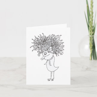 Queen Birdie Note Kaart Design