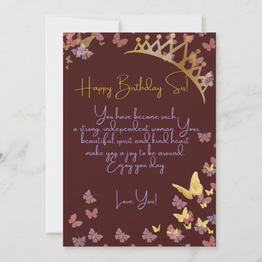 Queen Birthday Card Feestdagenkaart (Voorkant)