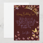 Queen Birthday Card Feestdagenkaart (Voorkant / Achterkant)