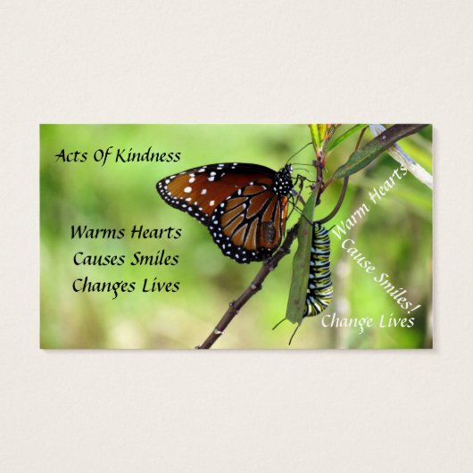 Queen Butterfly Random Acts of Kindness Kaart (Achterkant)