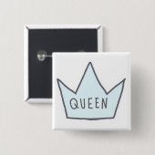 "Queen"-Button Vierkante Button 5,1 Cm (Voorkant /achterkant)