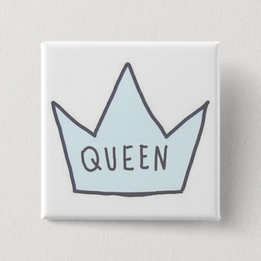 "Queen"-Button Vierkante Button 5,1 Cm (Voorkant)
