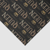 QUEEN Calligraphy Lettering  - Elegant Rich Royal Tissuepapier (Detail)