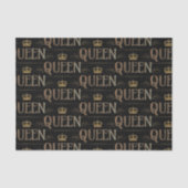 QUEEN Calligraphy Lettering - Elegant Rich Royal Tissuepapier (Voorkant)