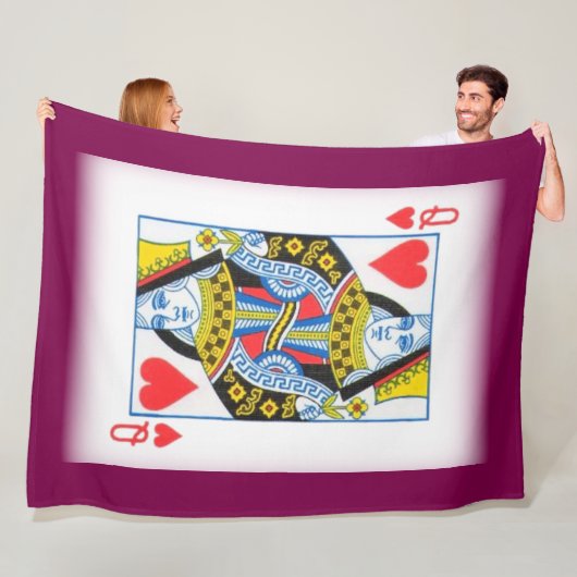 QUEEN CARD FLEECE DEKEN (In situ)