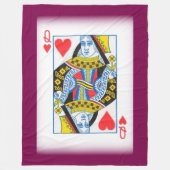 QUEEN CARD FLEECE DEKEN (Voorkant)