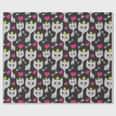 Queen Cat Pattern Cadeaupapier (Vlak)