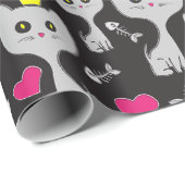 Queen Cat Pattern Cadeaupapier (Rol Hoek)