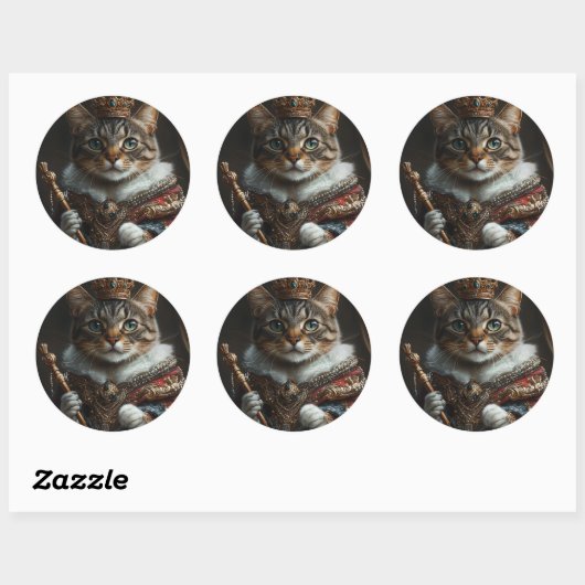Queen Cat Sticker - Realistisch en vol van houding (Vel)