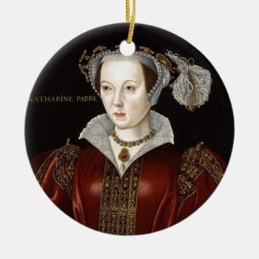 Queen Catherine Parr Keramisch Ornament (Voorkant)