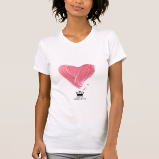 Queen Charlotte White `t-shirt met Roze hart T-shirt