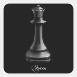 Queen Chess Piece Halloween Costume Chess Lover Vierkante Sticker