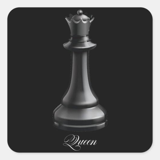 Queen Chess Piece Halloween Costume Chess Lover Vierkante Sticker (Voorkant)