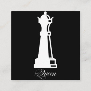 Queen Chess Piece Halloween Costume Chess Lover Vierkante Visitekaartje