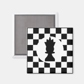 Queen Chess Piece - Magnet - Chess Party Faveurs (Recto/Verso)