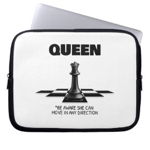 Queen Chess Wees je ervan bewust dat ze in elke ri Laptop Sleeve