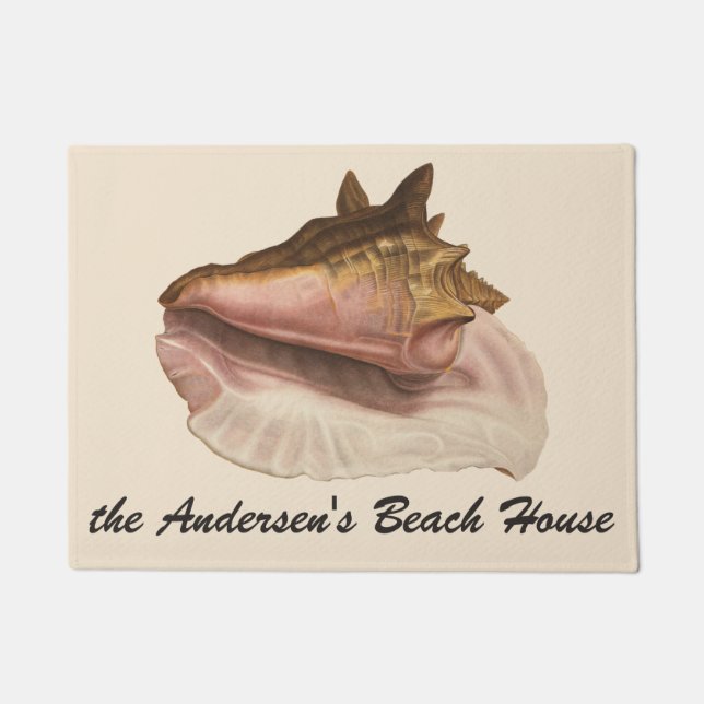 Queen Conch Shell Seashell,  zeeleven Deurmat (Voorkant)